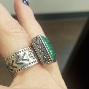 Silpada square crushed turquoise ring